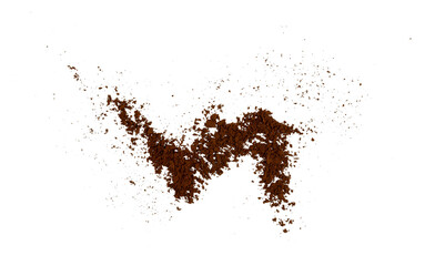 Aufkleber - abstract instant coffee powder isolated