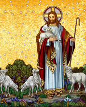 The Good Shepherd Mosaic Jesus Good Shepherd Icon