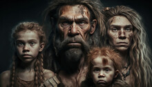 Surviving Together: The Close-Knit Bonds Of A Neanderthal Family, Generative Ai