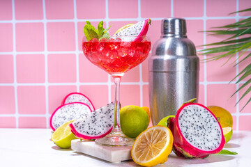 Wall Mural - Pitahaya or dragon fruit Martini