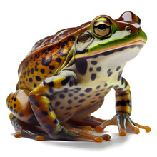 Pet Cute Frog On Transparent Background