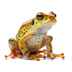 Wall Mural - pet cute frog on transparent background generative AI
