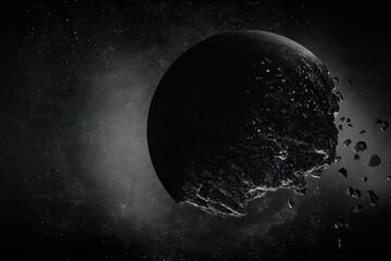 Wall Mural - image of outer space. disaster theme.