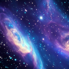 Wall Mural - space galaxy background - Stars Galaxy Background - Generative AI
