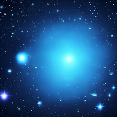 Wall Mural - background with stars - Stars Galaxy Background - Blue Space - Generative AI