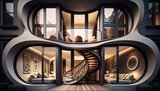 Fototapeta Londyn - Contemporary architecture meets luxury. Generative AI