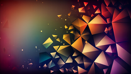 Canvas Print - Abstract background with triangles, Generative AI
