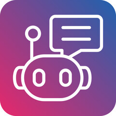 Wall Mural - Vector Design Chat Bot Icon Style