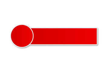 Leinwandbilder - red simple modern lower third design transparant for youtube button
