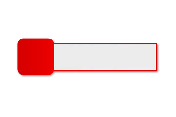 Leinwandbilder - simple modern youtube lower third red design transparant
