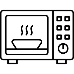 Wall Mural - Microwave Icon