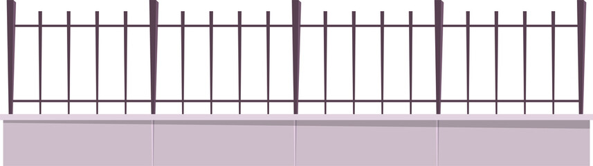 Wall Mural - Cartoon metal fence clip art