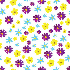 Floral Seamless pattern. Floral texture. Floral fabric seamless pattern. Vector seamless pattern.