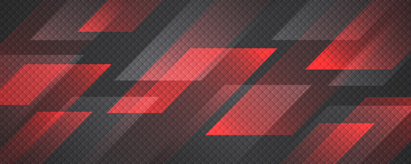Wall Mural - 3D red black techno abstract background overlap layer on dark space with lines effect decoration. Modern graphic design element motion style for banner, flyer, card, brochure cover, or landing page
