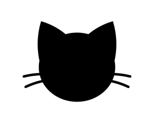 Wall Mural - cat head shape icon.