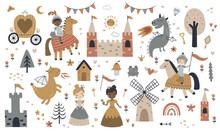 Vector Set Of Cute Fairy Tale Images
