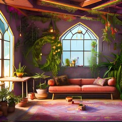 Wall Mural - Dining room, Living room