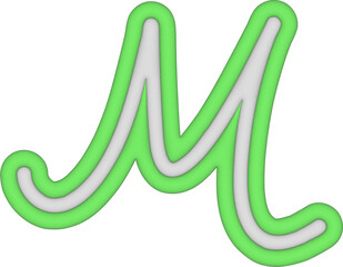 Sticker - 3d letter M