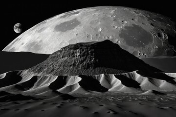 Wall Mural - lunar surface. generative ai