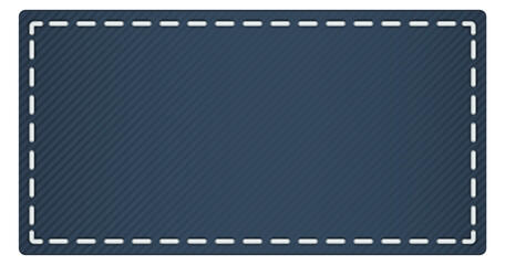 fabric patch mockup. realistic cloth with thread stitches