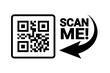 QR code scan icon set. Scan me frame. QR code scan for smartphone. QR code for mobile app, payment and identification. Vector illustration.