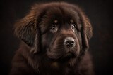 Fototapeta Psy - Stunning Studio Portraits of a Majestic Newfoundland Dog: Capturing the Beauty of this Beloved Breed