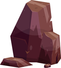 Cartoon mountain rock clip art