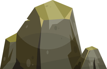 Cartoon mountain rock clip art