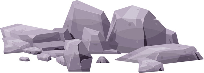 Wall Mural - Cartoon mountain rock clip art