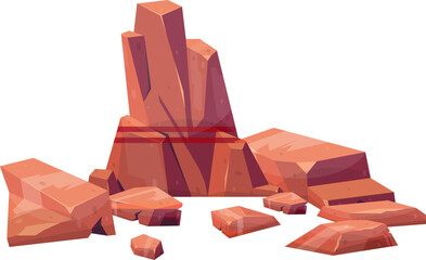 Cartoon mountain rock clip art