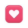 © provectors - Dating application mobile interface button with heart social network communication 3d icon