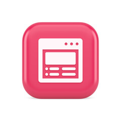 Poster - Internet document tax form banking account web page button virtual browsing interface 3d icon
