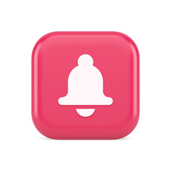 Poster - Bell ring audio sound button signal push reminder cyberspace interface notification 3d icon