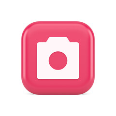 Poster - Photo video camera multimedia content creation button optical lens zoom device 3d icon