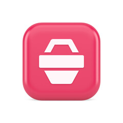 Poster - Shopping basket online store button commercial market checkout web app design 3d icon