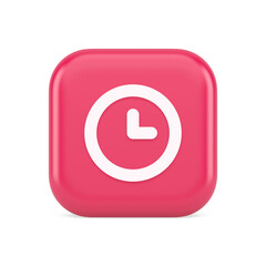Poster - Timer countdown deadline control button time management watch web app design 3d icon