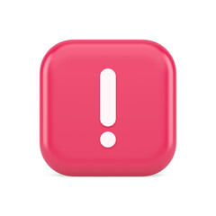 Poster - exclamation mark keyboard button important attention point cyberspace communication 3d icon