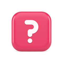 Poster - Question mark button advise attention answer FAQ point internet info support 3d icon