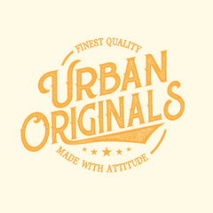 Wall Mural - Urban Originals varsity Typography T-shirt Print Design Vector Illustration 