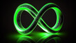 green infinity forever endless symbol sign Generative AI, Generativ, KI