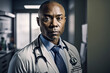 © VicenSanh - Portrait of a african american doctor in hospital, health international day, generative ai