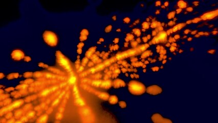 Aufkleber - Slow energy flying particles. Motion. Lines of tiny shining lines with 3D effect.