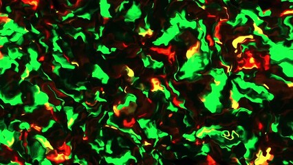 Poster - Colorful paints in liquid substance on a black background. Motion. Concept of digital art.