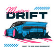 Drift Maniacs Sport Coupe Classic Japanese Driftcar without background Apparel Design