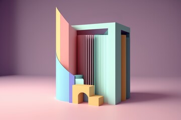 Poster - Minimal geometric shapes composition