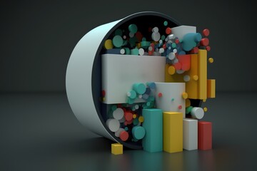 Poster - Geometric composition,digital artwork for creative graphic design