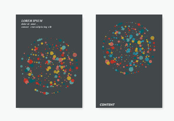 Fototapete - Circles design elements. Graphic simple shapes design for annual report, presentation, technologu road, manual. Vector frame with cover brochure templates