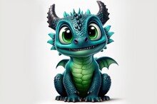 Cute Baby 3d Dragon Cartoon