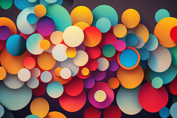 abstract background with colorful balloons Generative AI