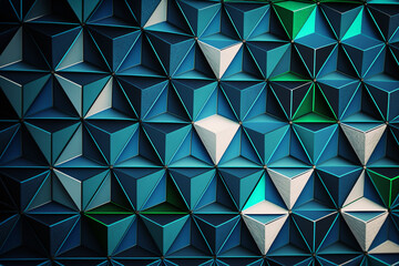 Poster - abstract background with blue rombs Generative AI